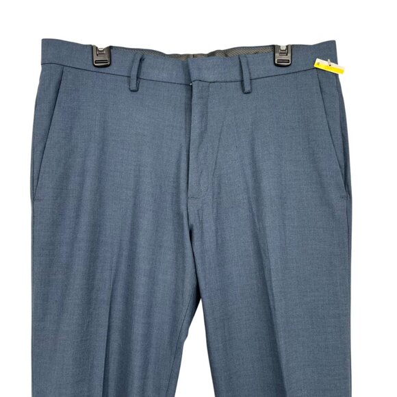 Kenneth Cole Reaction Mens Flat Front Dress Pants Blue Waist 34 NWOT - Picture 3 of 14